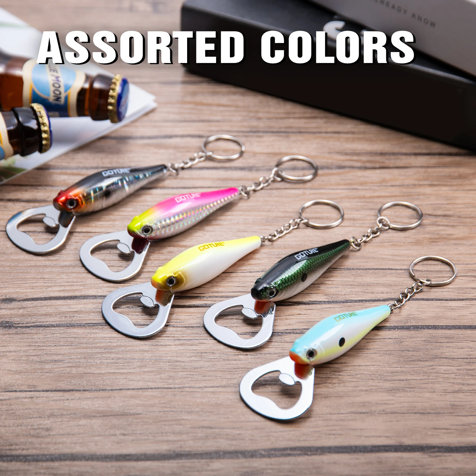 Kitchen Gadget Amazon - Goture-rebotellas con señuelo de pesca, accesorio