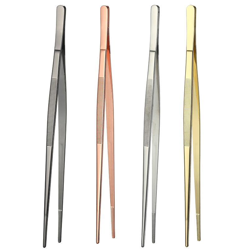 Kitchen Gadgets Gold - Pinzas de acero inoxidable para cocina,