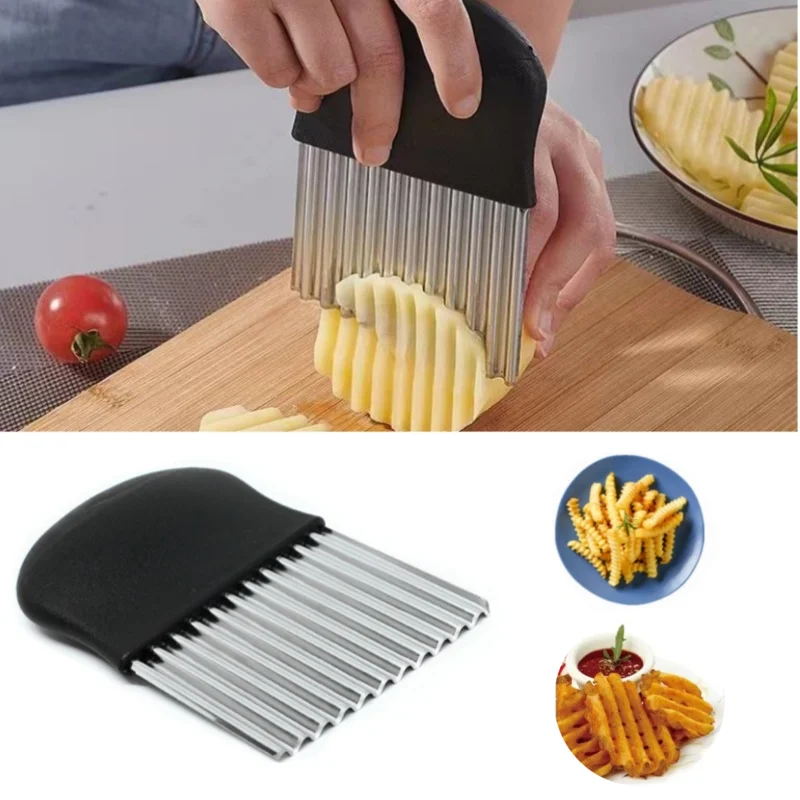 Kitchen Gadgets Dropshipping - Rebanador de patatas fritas de acero