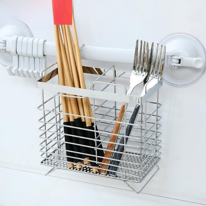 Kitchen Utensil Holder - Soporte de pared de acero inoxidable
