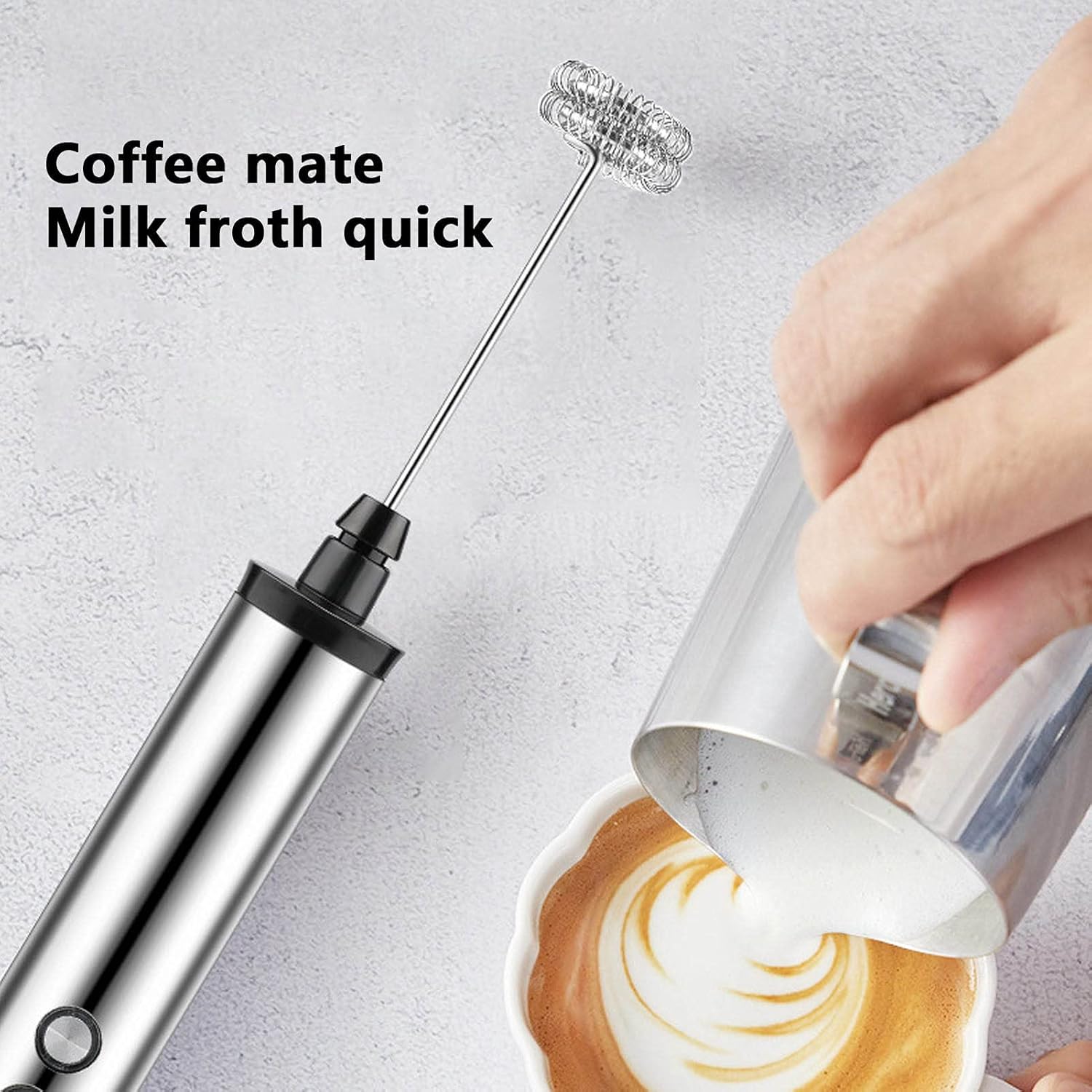 Kitchen Gadgets Electronic - Batidora de Leche Eléctrica de Mano