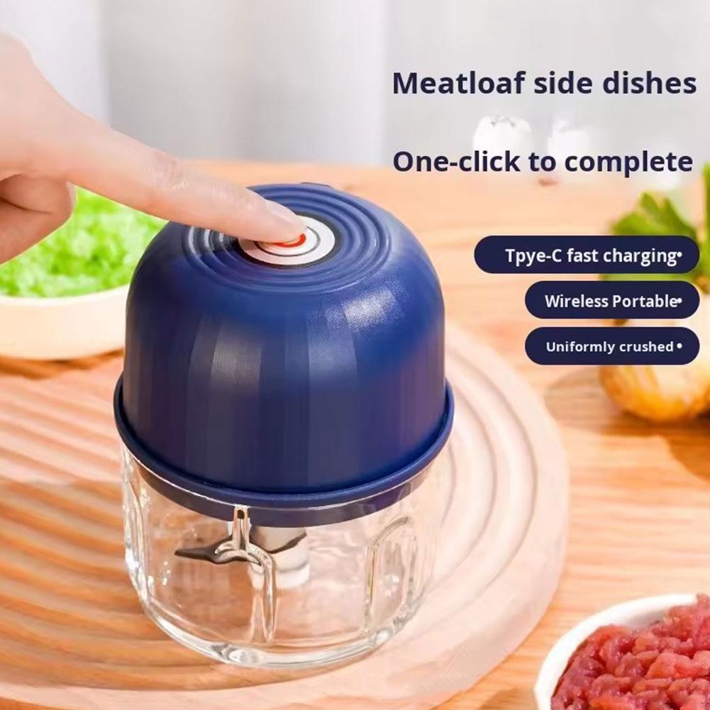 Kitchen Gadgets Electronic - Mini Picadora Eléctrica de Ajo, Procesador