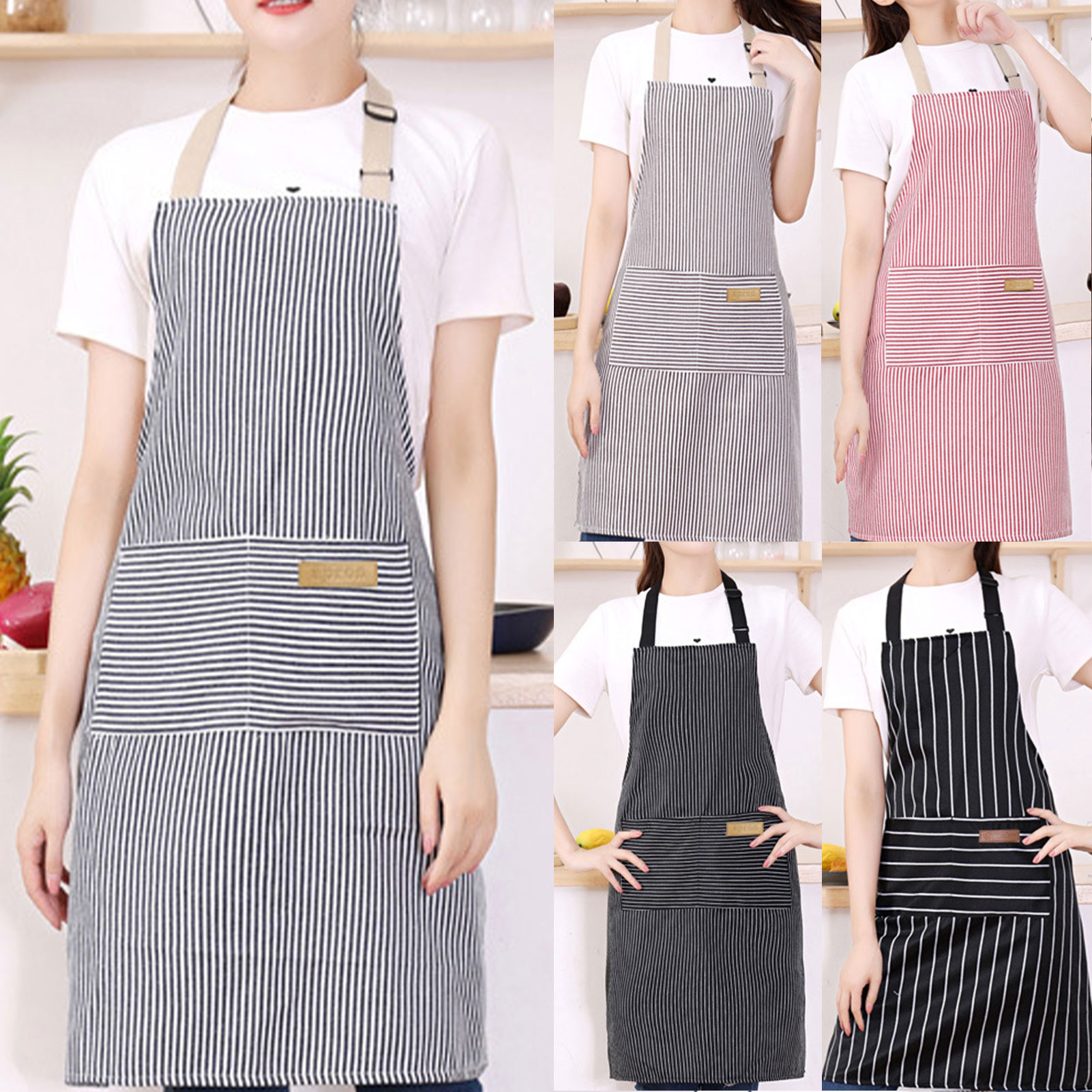 Kitchen Helper Gadgets - Delantal a rayas para hombres y