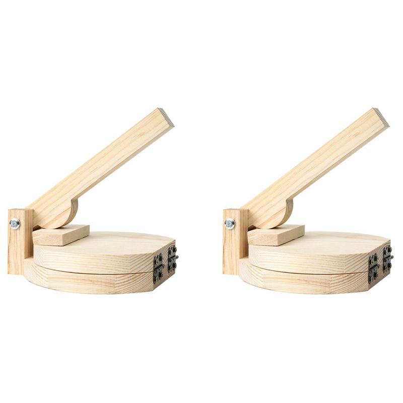 Kitchen Gadgets Roti Maker - Prensa para Tortillas de Madera ABUL-2X,