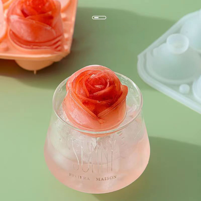 Moldes de hielo de rosas 3D, b - Kitchen Utensil Holder reseña y precio